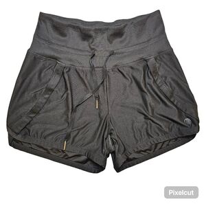 MPG black exercise running high waisted shorts in size S US